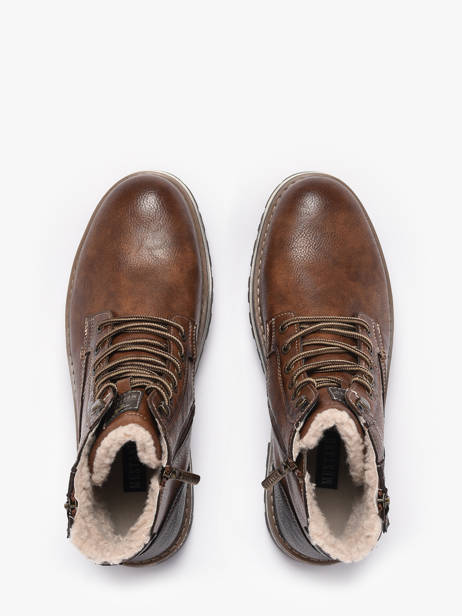 Enkellaarzen Mustang Bruin men M0091002 ander zicht 3